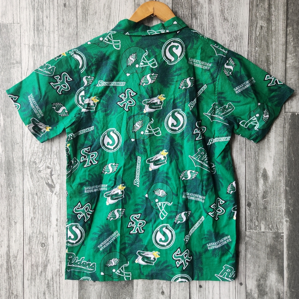 Saskatchewan Roughriders Button Up Shirt CFL Football Youth XL - Picture 7 of 8